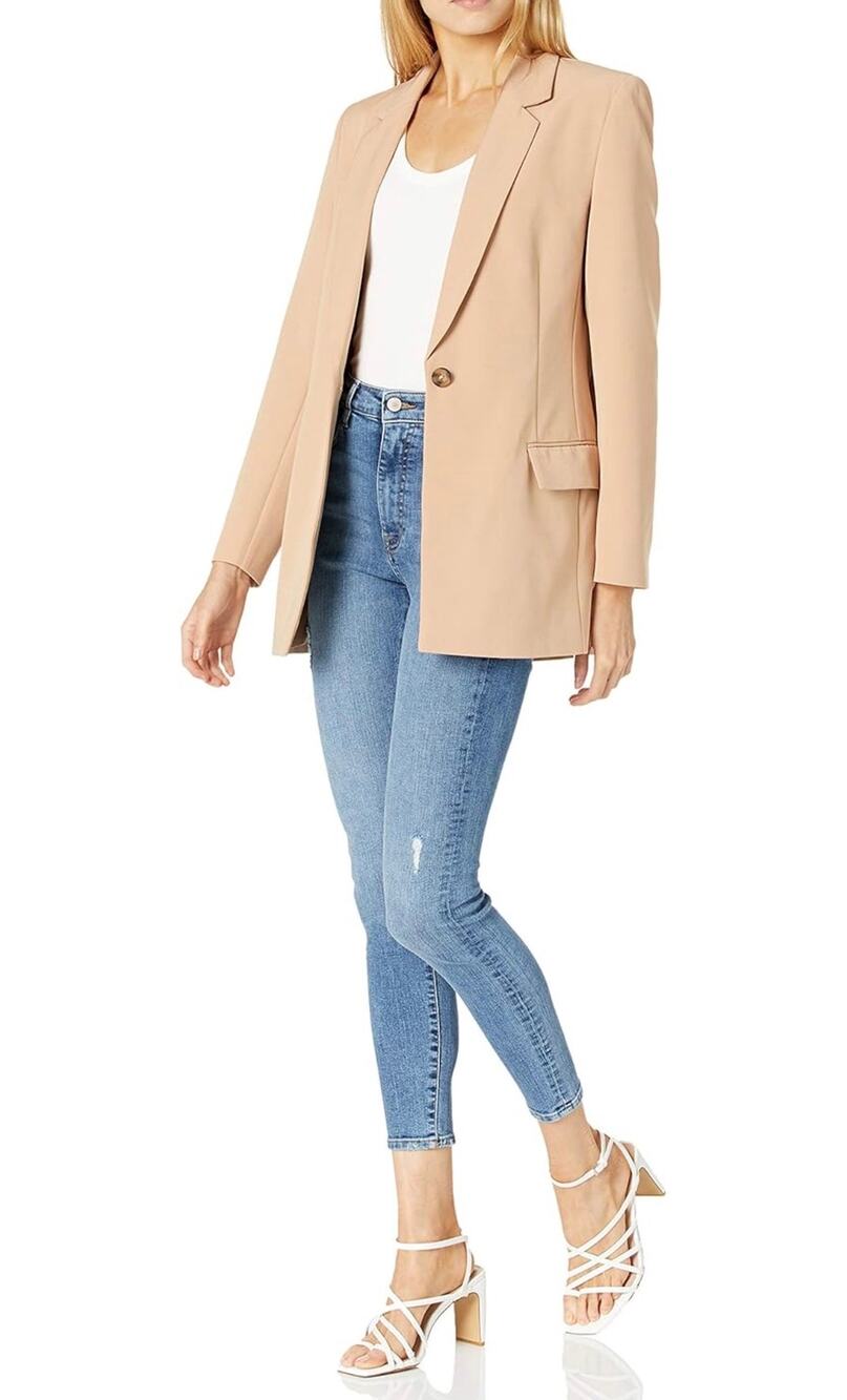 The Drop — Blake Long Blazer (Praline) — NEW — Size 3X